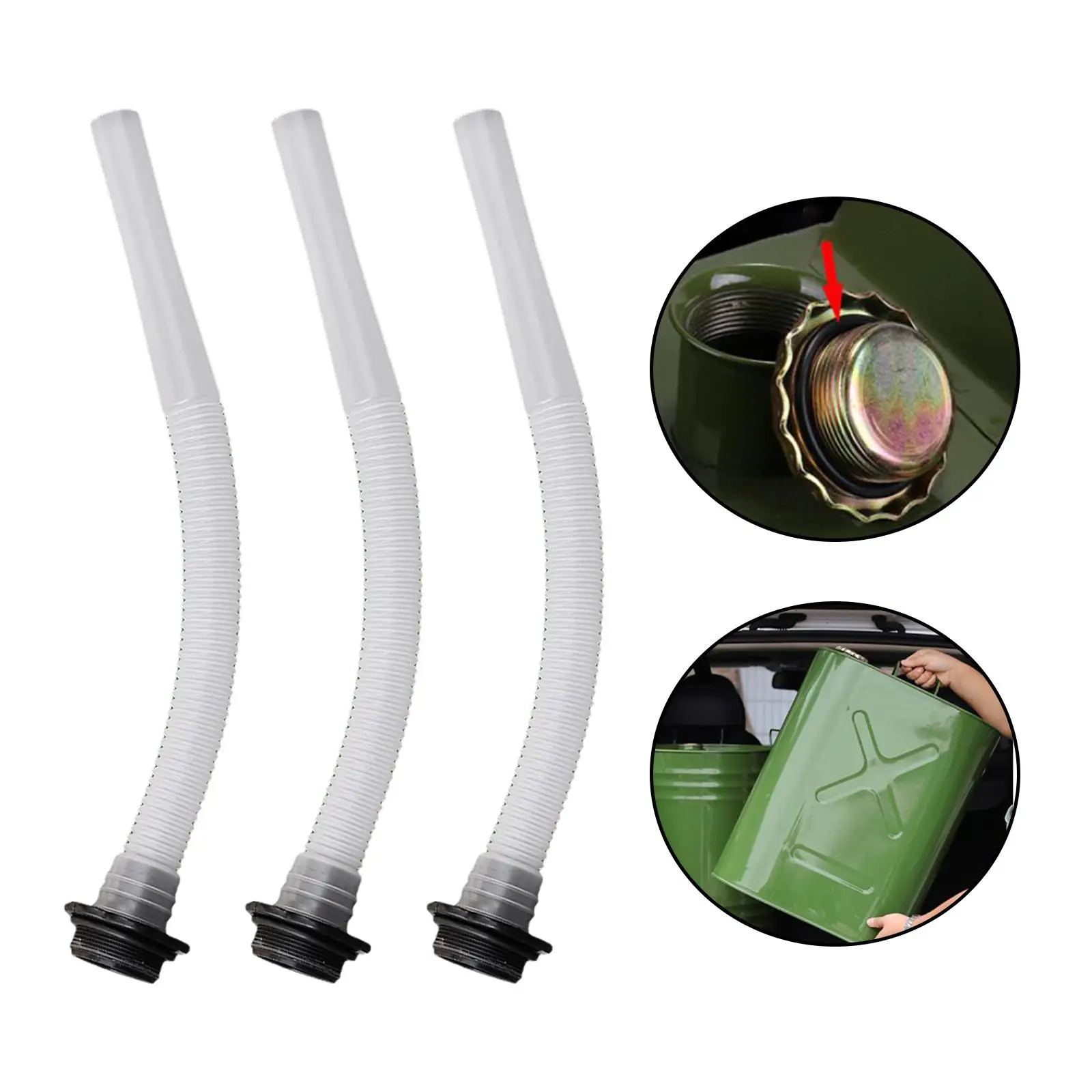

3Pcs Fuel Tank Nozzle Canister Replace Nozzles Sealing Garage Tool Leakproof Petrol Can Flexible Tube Oil Container Pipes