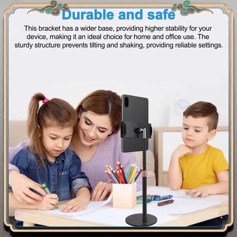 

Adjustable Monitor Stand Portable Tablet Holder Up To 25Cm Standing Tablet Bracket Desk Mount A