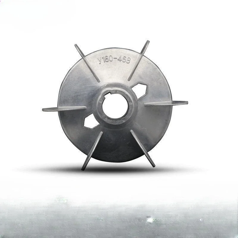 Motor aluminum fan Y100 aluminum alloy fan Motor cooling blade KW complete temperature resistance thickened balance