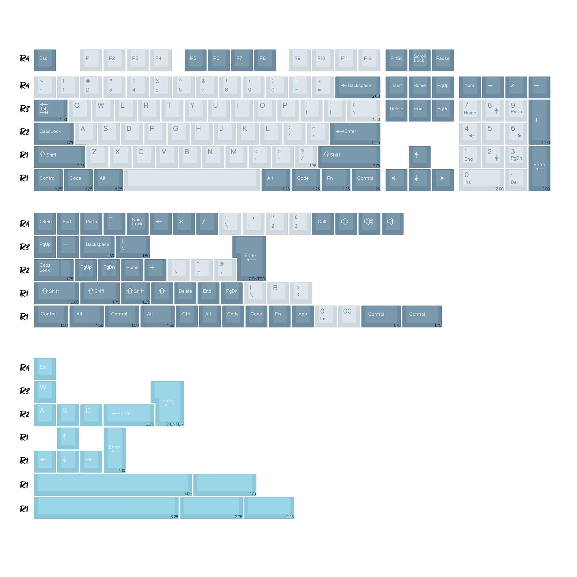 KBDiy 174 toetsen Retro GMK Botanische PBT Keycap ISO Double Shot Cherry Profile Key Caps voor MX Switches Gaming Mechanisch toetsenbord