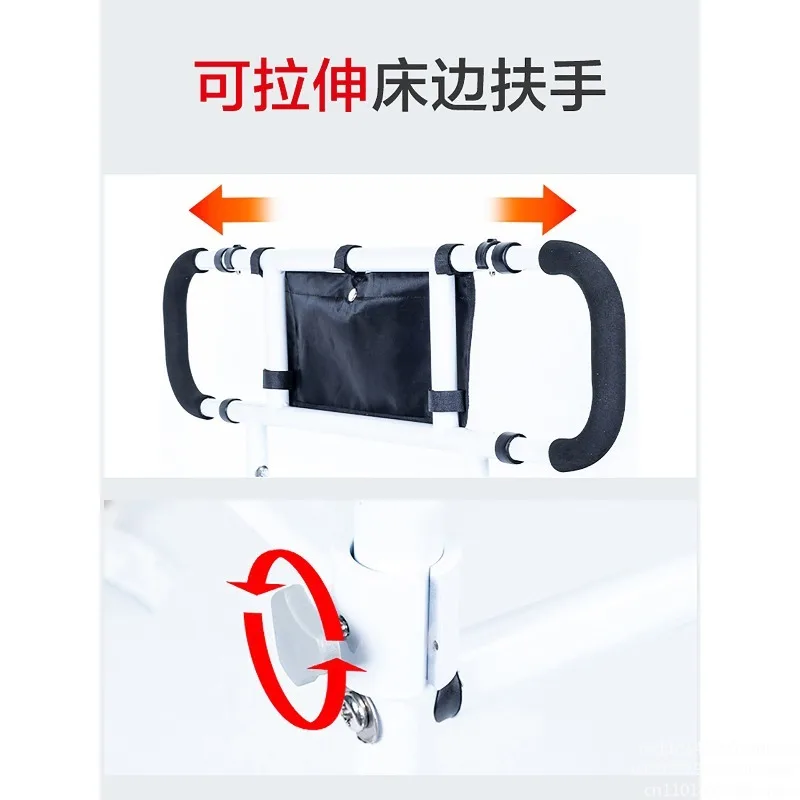 Foldable Bedside Armrest Elderly Adults Safety Non-Slip Covers Senior Bed Rails Fall Prevention Guard With Adjustable Handle