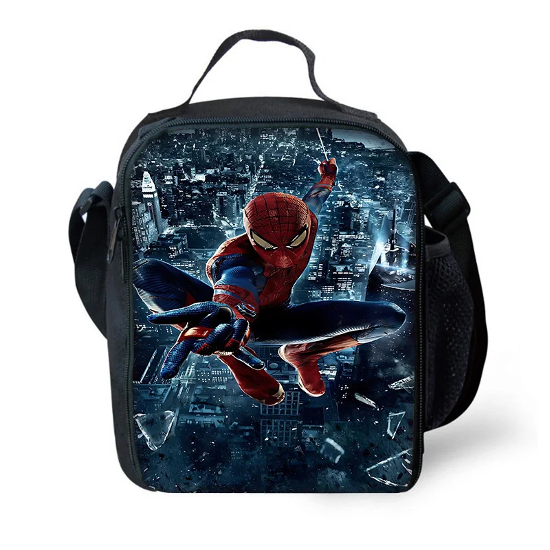 Spiders-Man Marvels Child School Backpack with Lunch Bags ,Pencil Bags ,School Bags for Boys Girls Best Gift