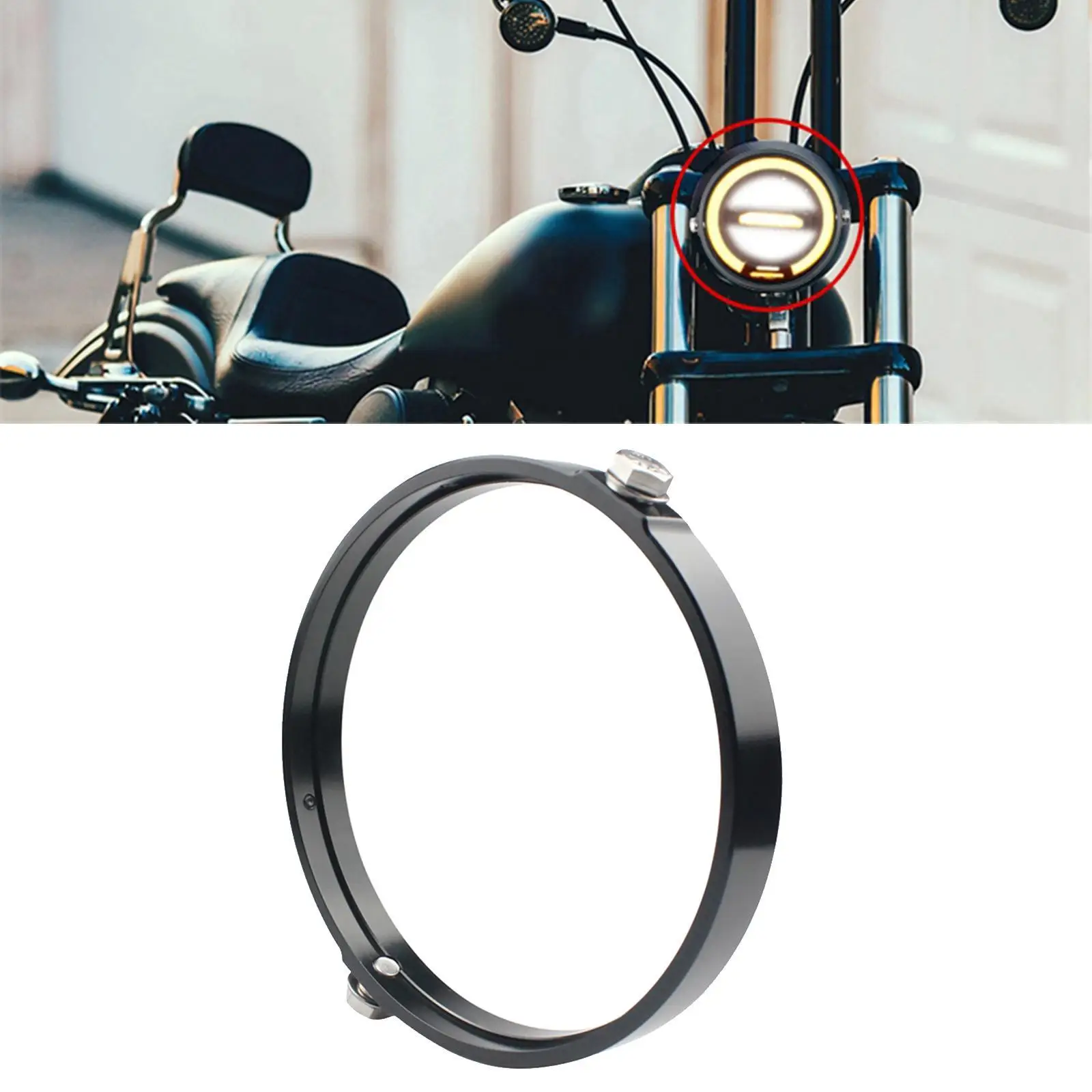 

Adjustable Aluminum Motorcycle Headlight Bracket Holder Mount Clamp for LED Spotlight Universal Fitting