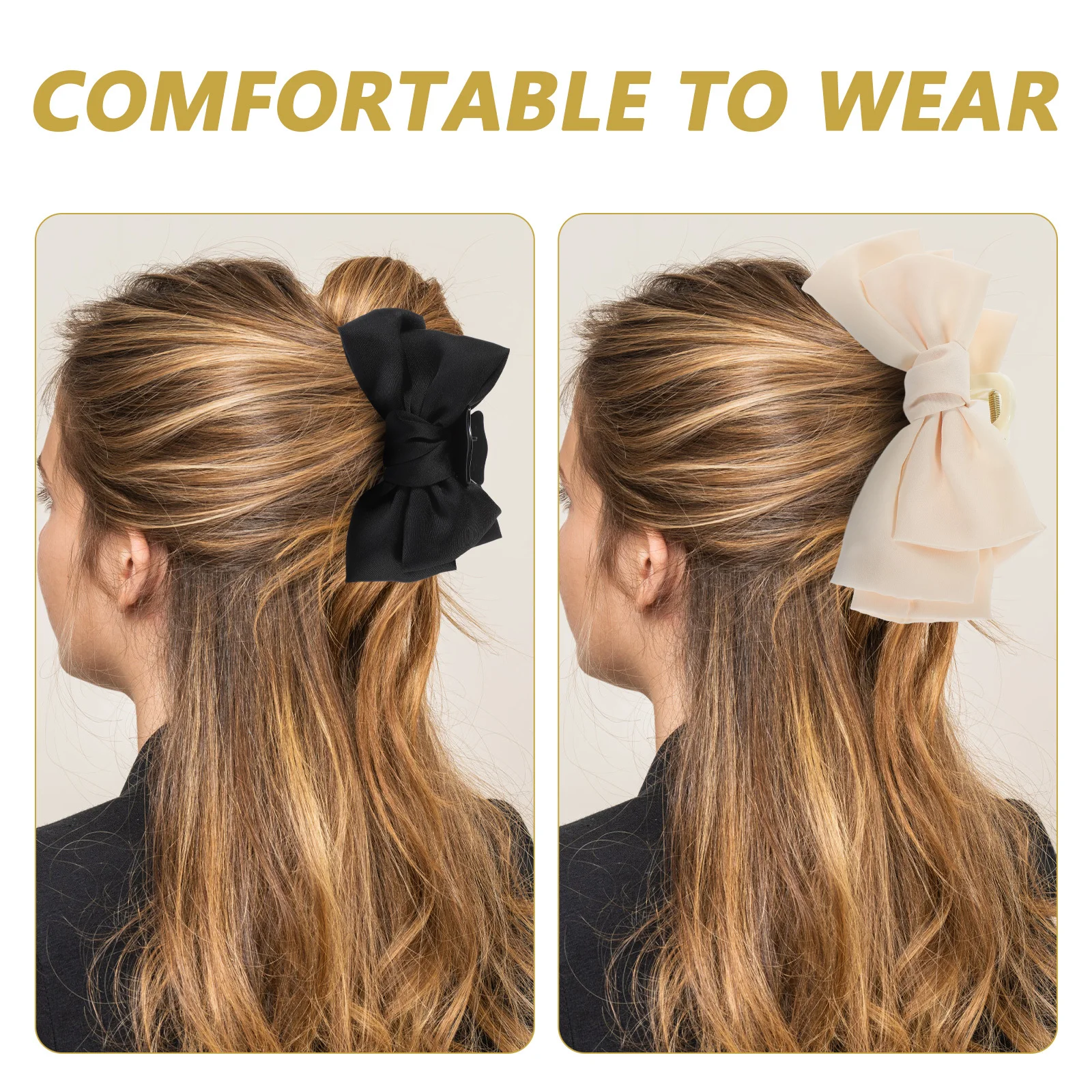 

2Pcs Large Bow Butterfly Hair Clips Cute Decorative Claw Clips Perfect Hair Accessories for Women Girls Large Claw Clip