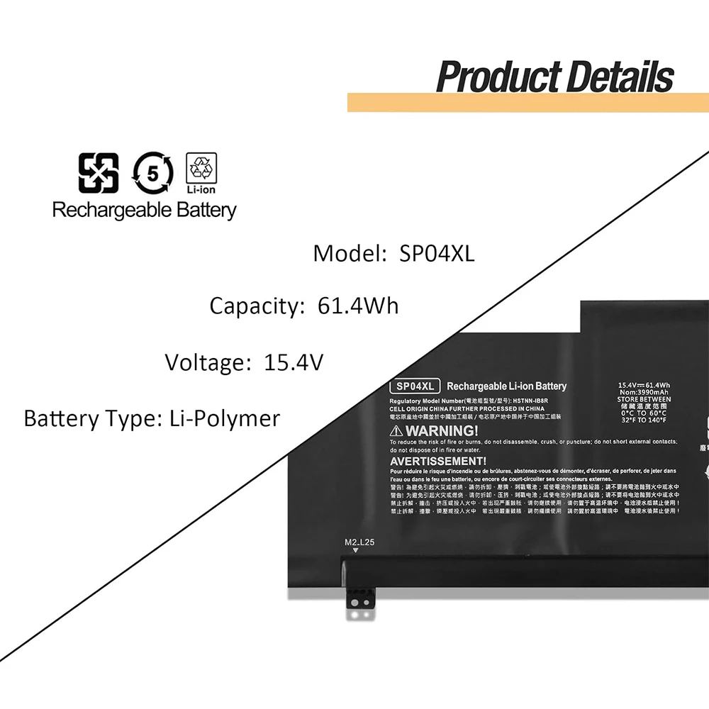 Imagem -05 - Bateria para Conversível hp Spectre X360 Sp04xl L28764005 13-ap000 13t-ap000 13-ap0053dx 13-ap0xxx 13-ap0013dx 13-ap0045nr