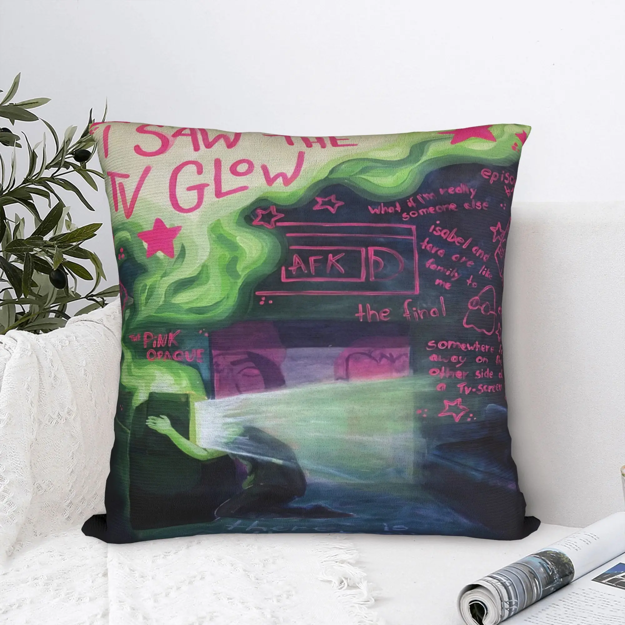 Seat Decor I Saw The TV Glow  Pillowcase Accessories  Pillow Cover Square Multiple Sizes