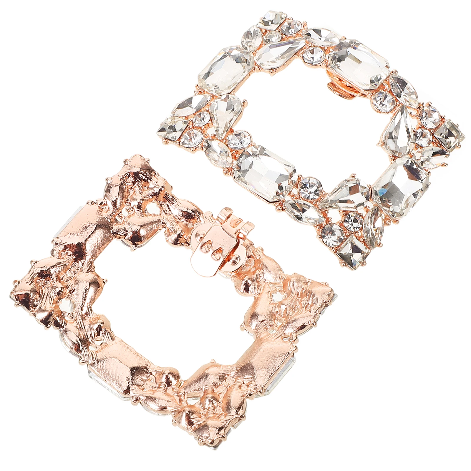 

2pcs Clips Removable Buckles Crystal Decor Bridal Wedding Accessories High Heel Jewelry Charm Shoe Flowers Rhinestone Brooches