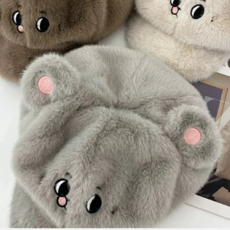 1pcs Cute cartoon plush duck tongue hat for men and women autumn winter fun mouse shaped thick beret Gifts for students