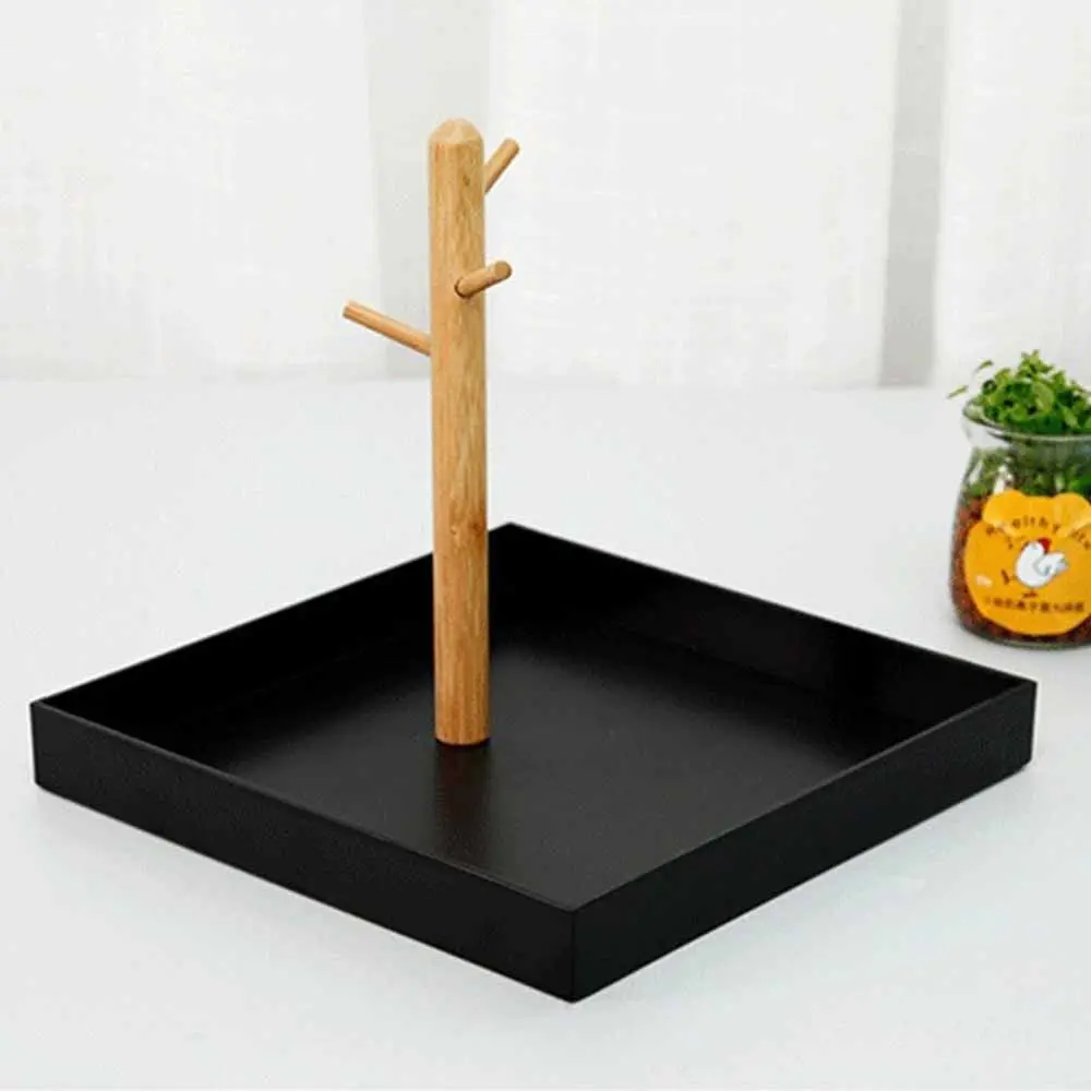 مفتاح شماعات الشمال فرع صينية تخزين سعة كبيرة إطار عرض مجوهرات مستقر 3-Tier تصميم توفير مساحة عرض المدخل