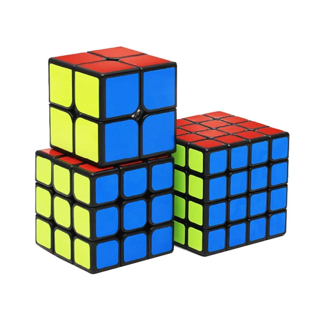 ZCUBE QiYi Speedcube Set 8pcs Cubo Mágico Profissional 8 em 1 Quebra-cabeça de Velocidade 2x2 3x3 4x4 Espelho Skewb Pyraminx Megaminx QY Toy Cubo