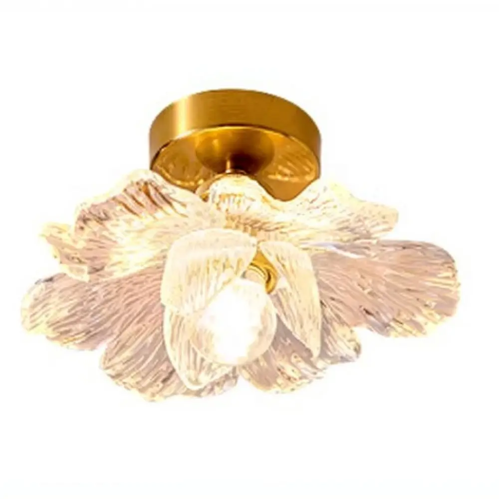 Luxury Retro Petal Ceiling Light Flush Mount LED Lamp For Hallway Entrance Staircase Walkway Chic Home Interior Lighting