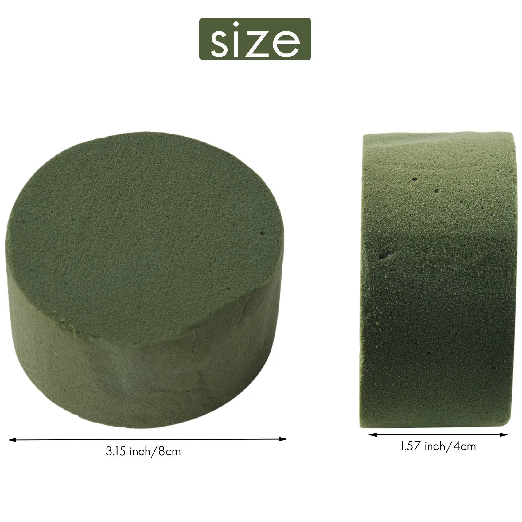 قطع غيار الأجهزة مكونة من 8 قطع من مجموعة ترتيب الزهور DIY، رغوة زهور مبللة مستديرة خضراء، زهور ممر الزفاف، ديكور الحفلات