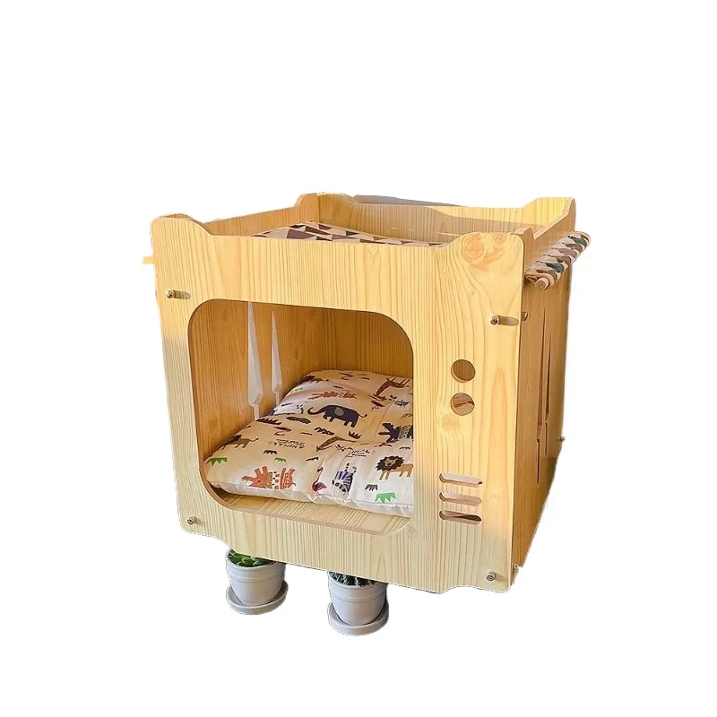 

Modern indoor dog and cat furniture house handmade carrier small animal cabinet house