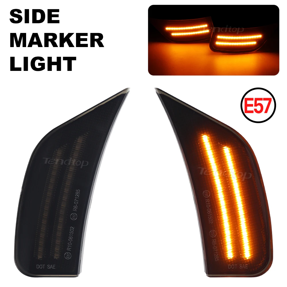 Car Amber/White Front Wheel Arch LED Side Marker Lights For Chevy Suburban/Tahoe GMC Yukon For Cadillac Escalade ESV 2021-2023