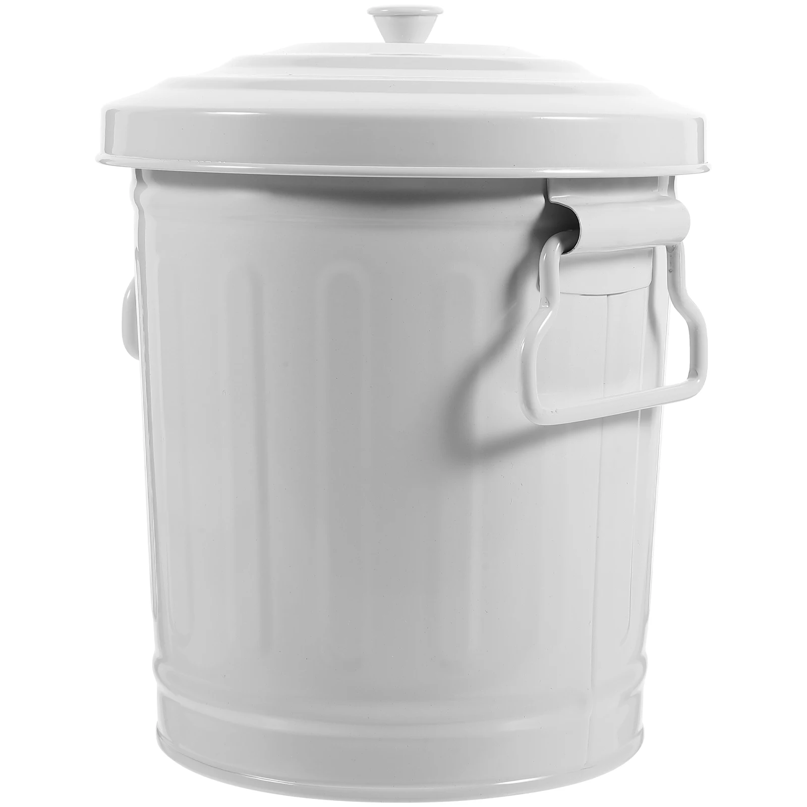 

s Office Pen Holder Tin Container Makeup Brush Storage Bucket Lid B035C White Large Capacity Desk ganizer Household Item