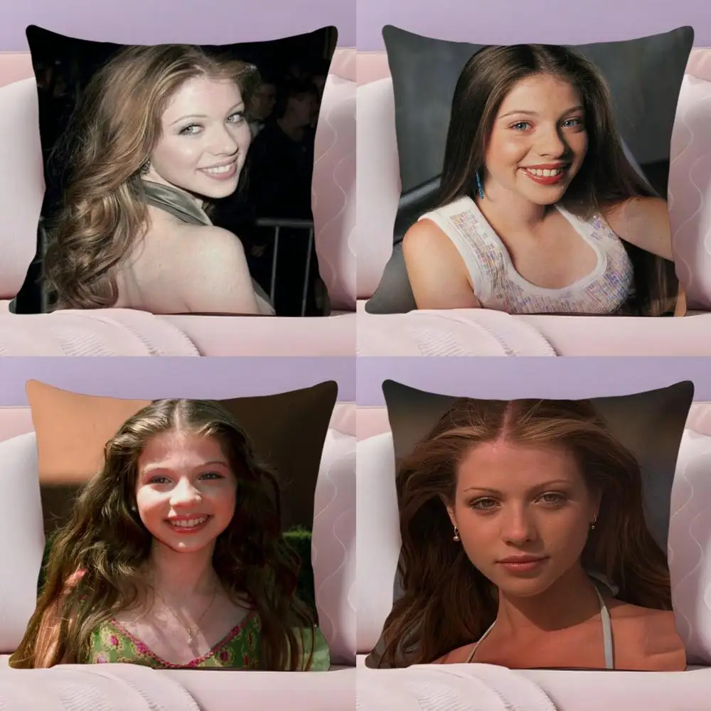 M-Michelle T-Trachtenberg غطاء الوسادة قماش قطيفة لينة على الوجهين أريكة مطبوعة شتاء دافئ المنزل هدية كيس وسادة #2