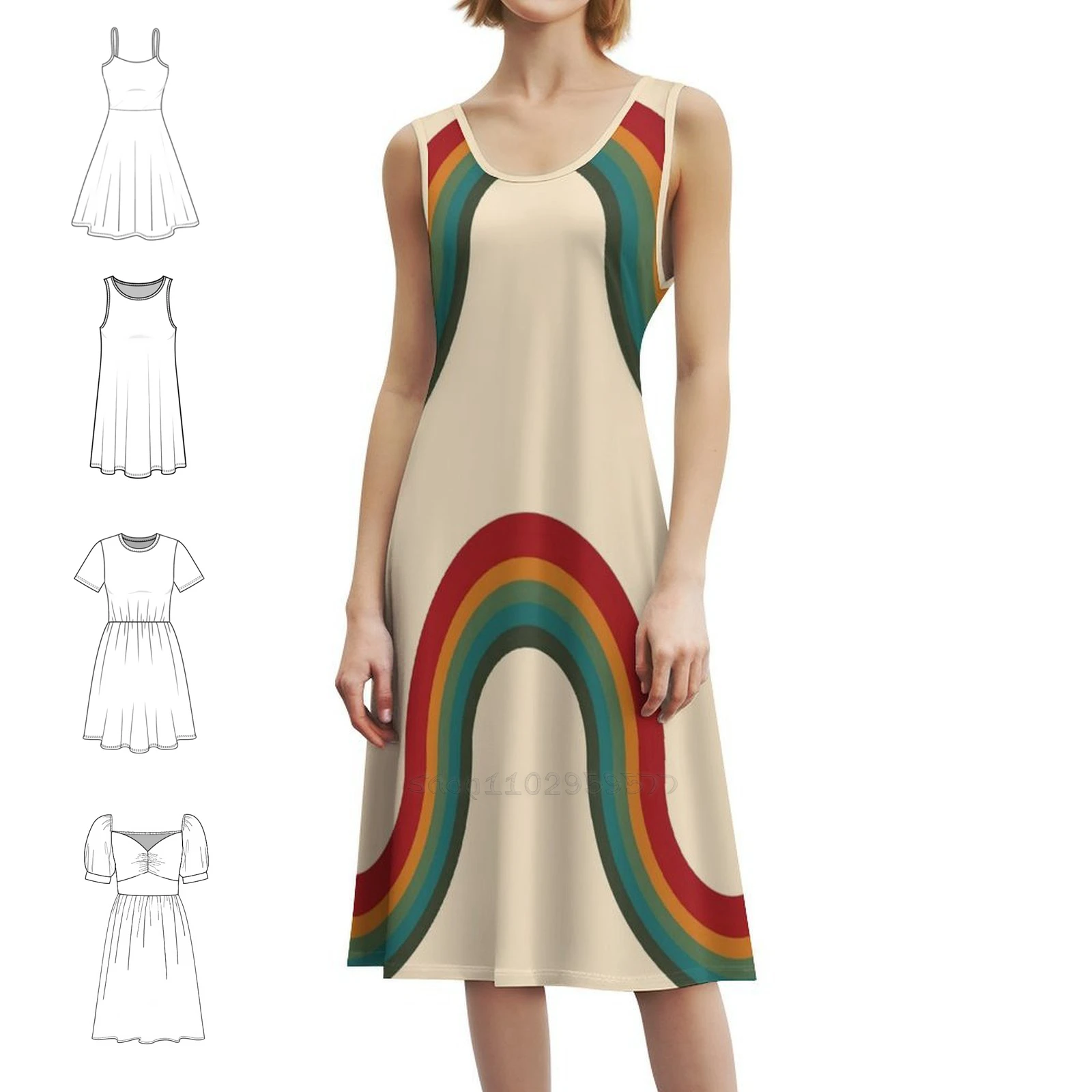 70S ريترو ستايل المشارب الأزهار سموك فستان للنساء الربيع الصيف فستان كاجوال للحزب ريترو 70 S المشارب نمط خمر