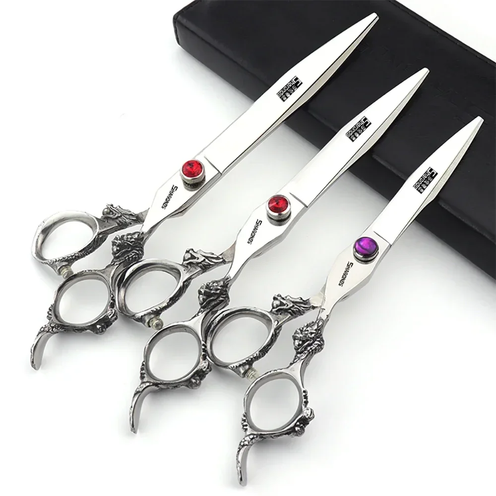 SHARONDS Professional Hairstylist Hair Clipper Set 6/7/7.5/8 Inch Steel Hairdresser Clipers Hairdressers Dedicated Hair Scissors