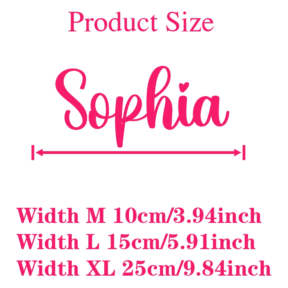 1pc Cute Personalize Custom Name Sophia Wall Art Decal Decoration Fashion Sticker For Living Room Home Party Decor Wallpaper