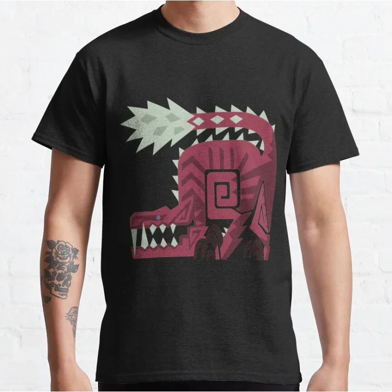 

Cute Odogaron 80s Anime Video game Monster hunter world MHW Hunting Club Graphic T Shirts for men large size Adult S-6XL tops