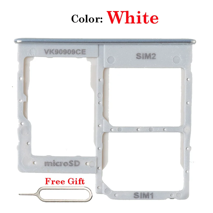 1pc Replacement Dual Card Card Tray SIM Card Slot MicroSD Card Rack for Samsung Galaxy A40 A405 A405F Accessories