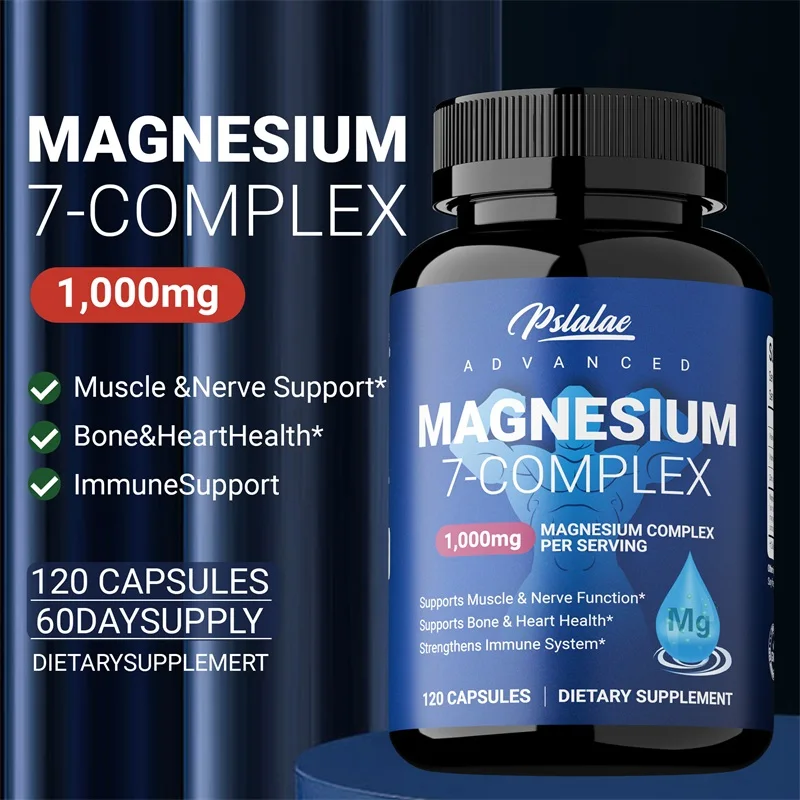 Magnesium 7-Complex - High Absorption, Supports Energy, Relaxation, Promotes Healthy Sleep, Helps Muscle Support Supplements