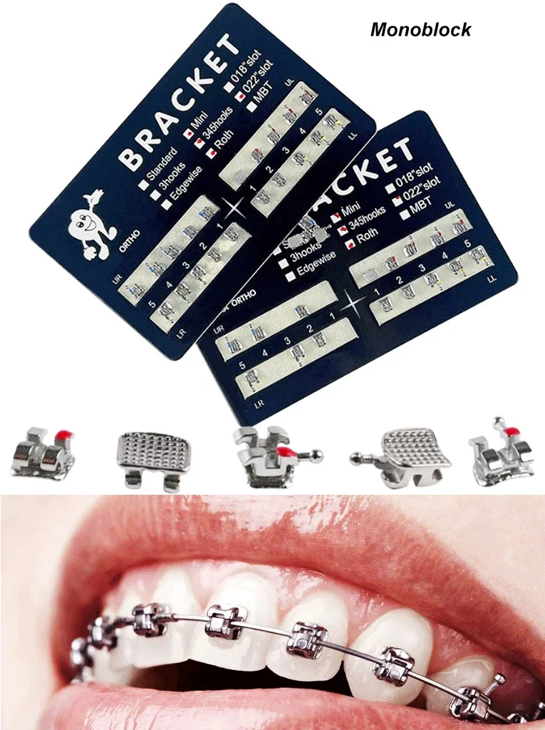 20 Stücke/1 Packung Dental Kieferorthopädische Klammern Klammer Roth/MBT 022 345 Haken Metall Monoblock Klammern Zahnarzt Behandlung Ortho Materialien – Detail 3