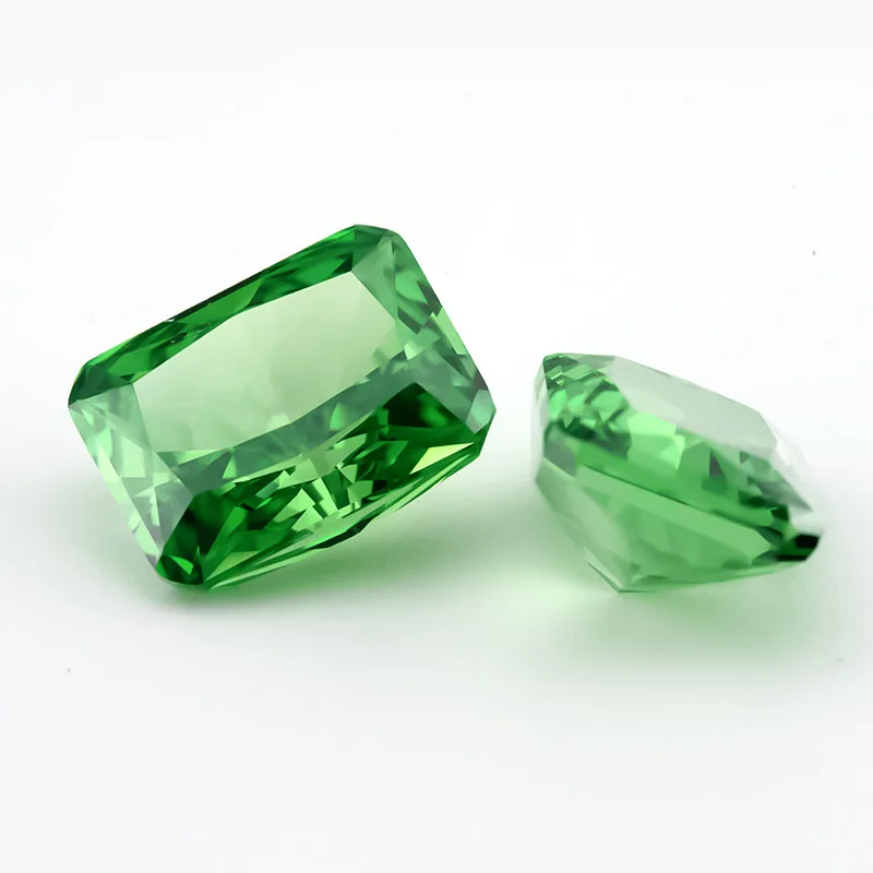 2 Stück 4x6mm~8x10mm achteckige, strahlende, Crushed-Ice-Schliff-Zirkonia-Steine 5A, lose synthetische CZ-Edelsteine für die Schmuckherstellung – Detail 23