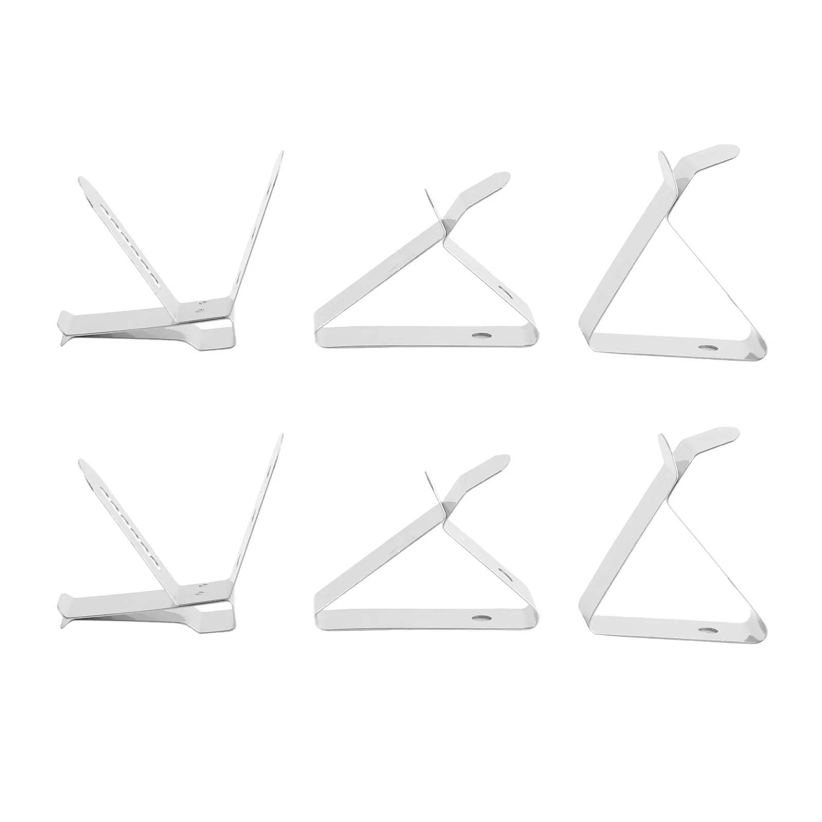 6Pcs Food Grade Stainless Steel Thermometer Clip Squeeze Middle for Easy Setup Probe Holder Silver Cup Holder Clip