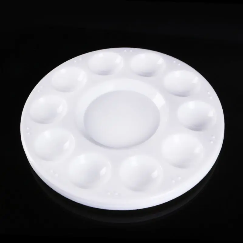 Round Paint Handheld Plasitc 11 Paints Wells for Kids Artists