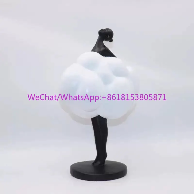 Modern simple cloud character resin ornament living room coffee table model house sales department