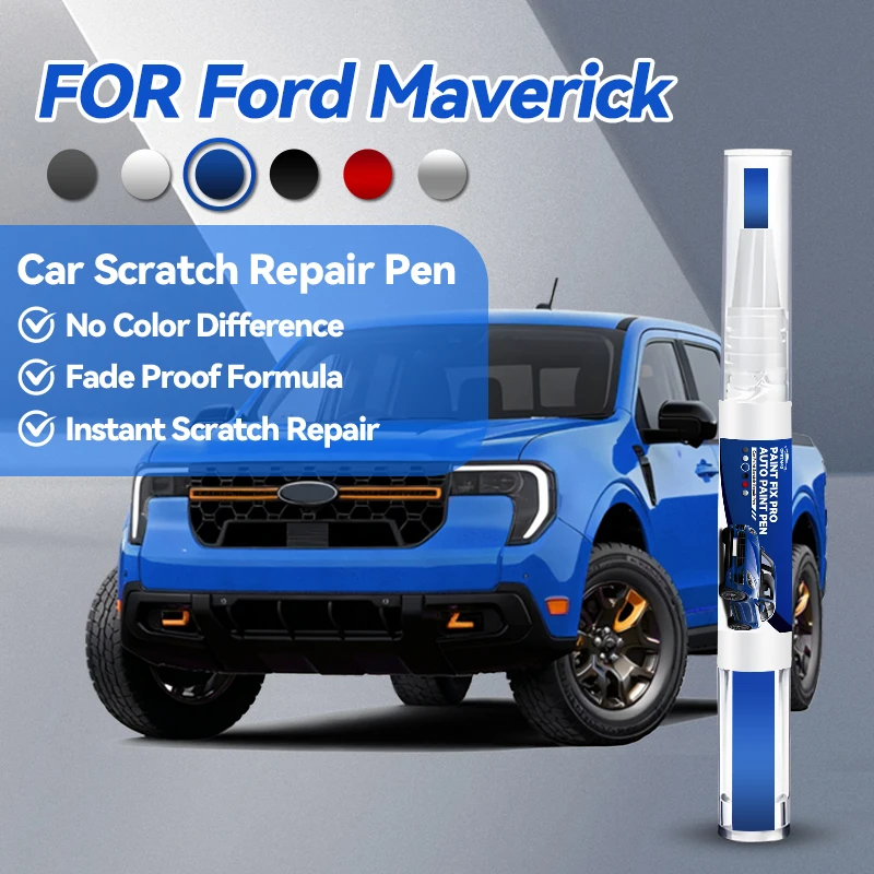 

Специализированный карандаш для ремонта автомобильной краски для Ford Maverick 1970-2025: аксессуары для устранения царапин, цвета: серый G4, белый YZ, черный.