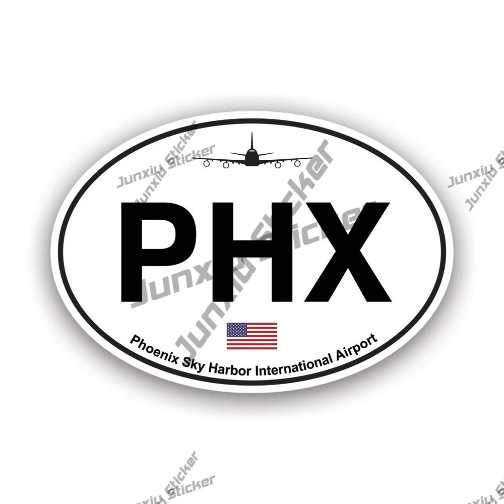 

Creativity Phoenix Sky Harbor Airport Euro Oval Sticker American Arizona Decal Stickers On Car Products Guitar Pickup Camper Suv