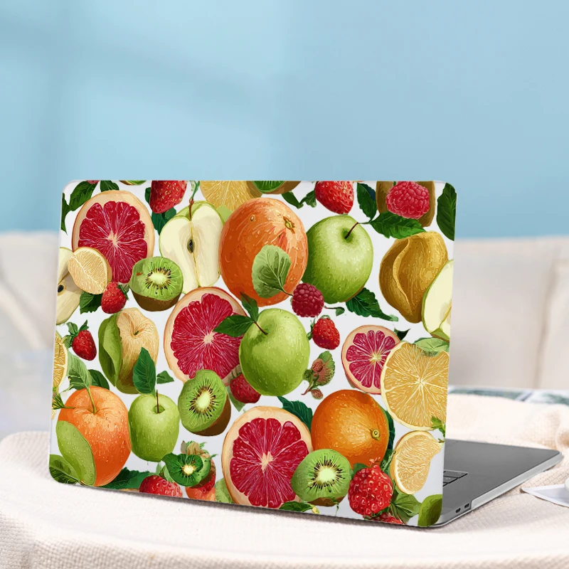EGYAL Laptop Case for MacBook Air 13.6 M4 2025 Air 15.3 Colorful fruits Pattern Case for Pro 14 M4 M3 M2 M1 Air 13 A2337 Cover