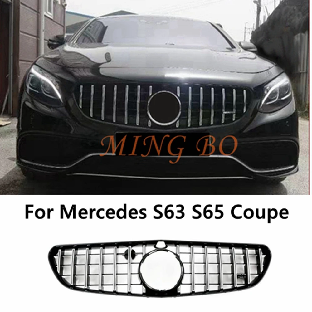 For Mercedes GT Grille C217 A217 Auto Front Vertical Panamerica Grille 2014-2020 Cabriolet Convertible S63 S65 AMG Coupe