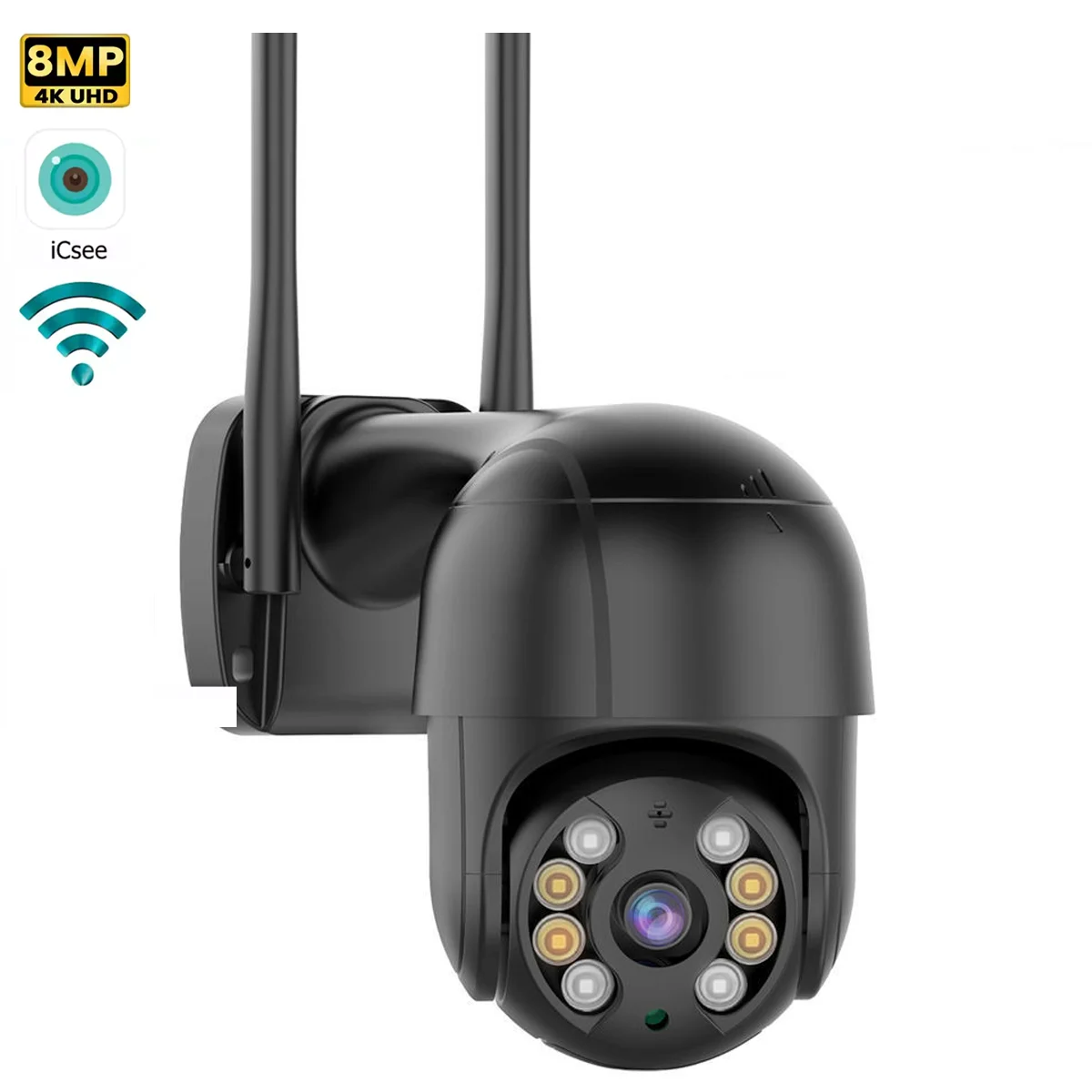 

Уличная Wi-Fi камера безопасности, разрешение 8 МП, PTZ, вращение, AI, обнаружение человека, полноцветное ночное видение, IP66, водонепроницаемое, двустороннее аудио