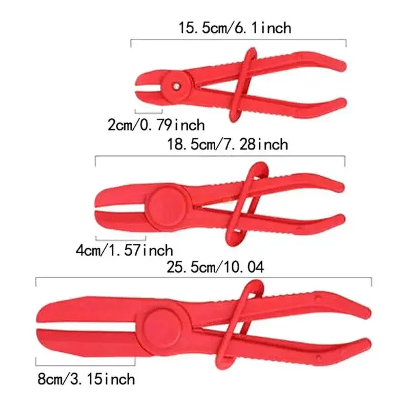 3 Teile/satz Auto Schlauch Klemme Kit Schlauch Abklemmen Zange Flexible Schlauch Klemme Brems Rohr Kraftstoff Pipeline Klemme Zange Kunststoff Reparatur werkzeug – Detail 5