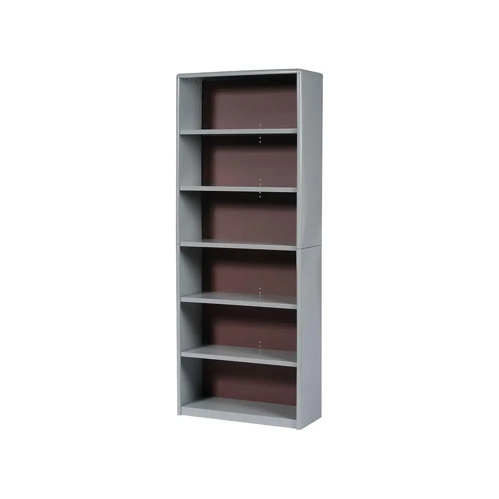 

Products 7174GR ValueMate Steel Economy Sturdy Bookcase, Holds Up To 70lbs, 6 AdjustableShelves 12 Inch Deep, Flat Wall, Gray