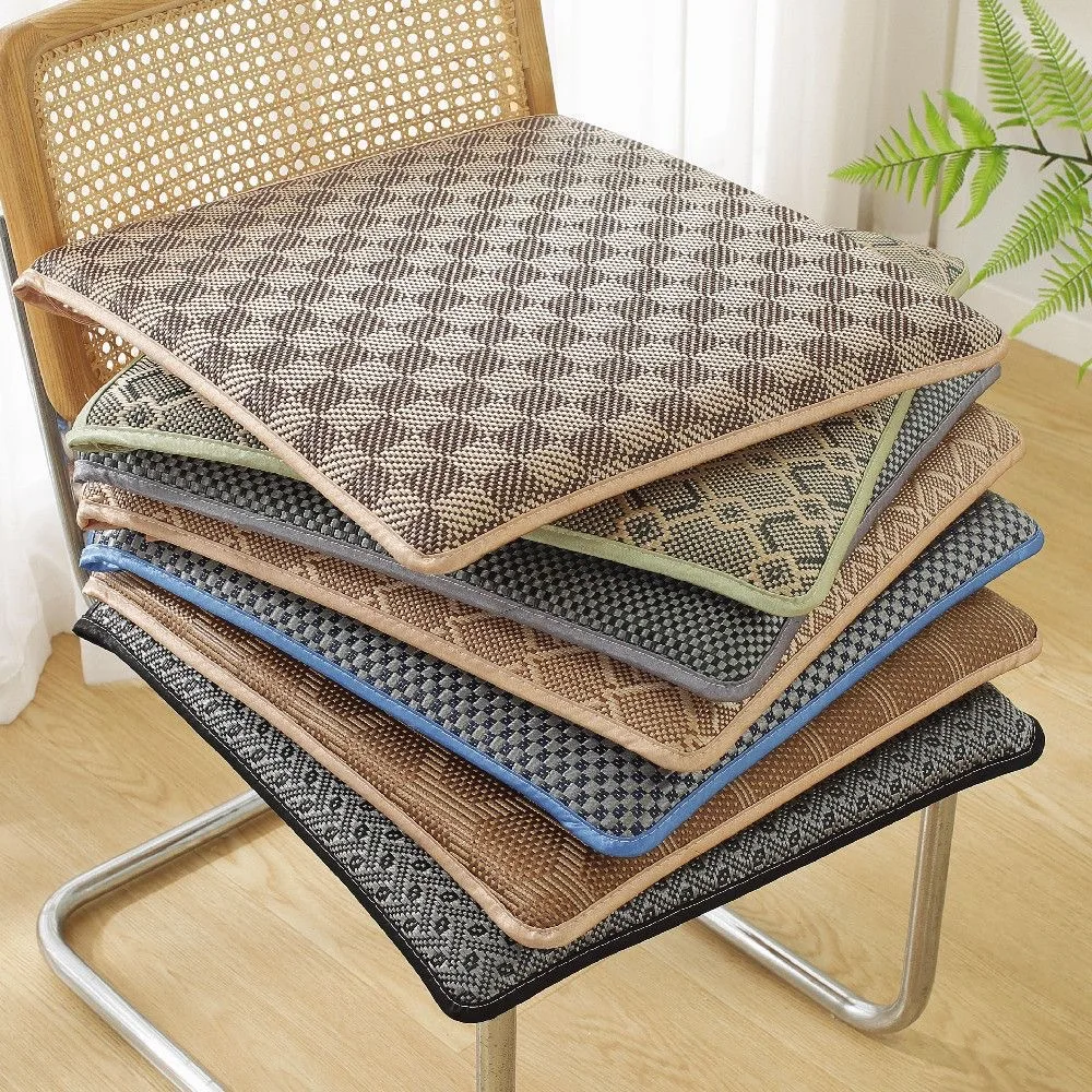 Thickened Ice Silk Vine Pad Simple Design Office Chair Cushion Student  Padded Soft Pad for Stool Butt Enhancing Office S...