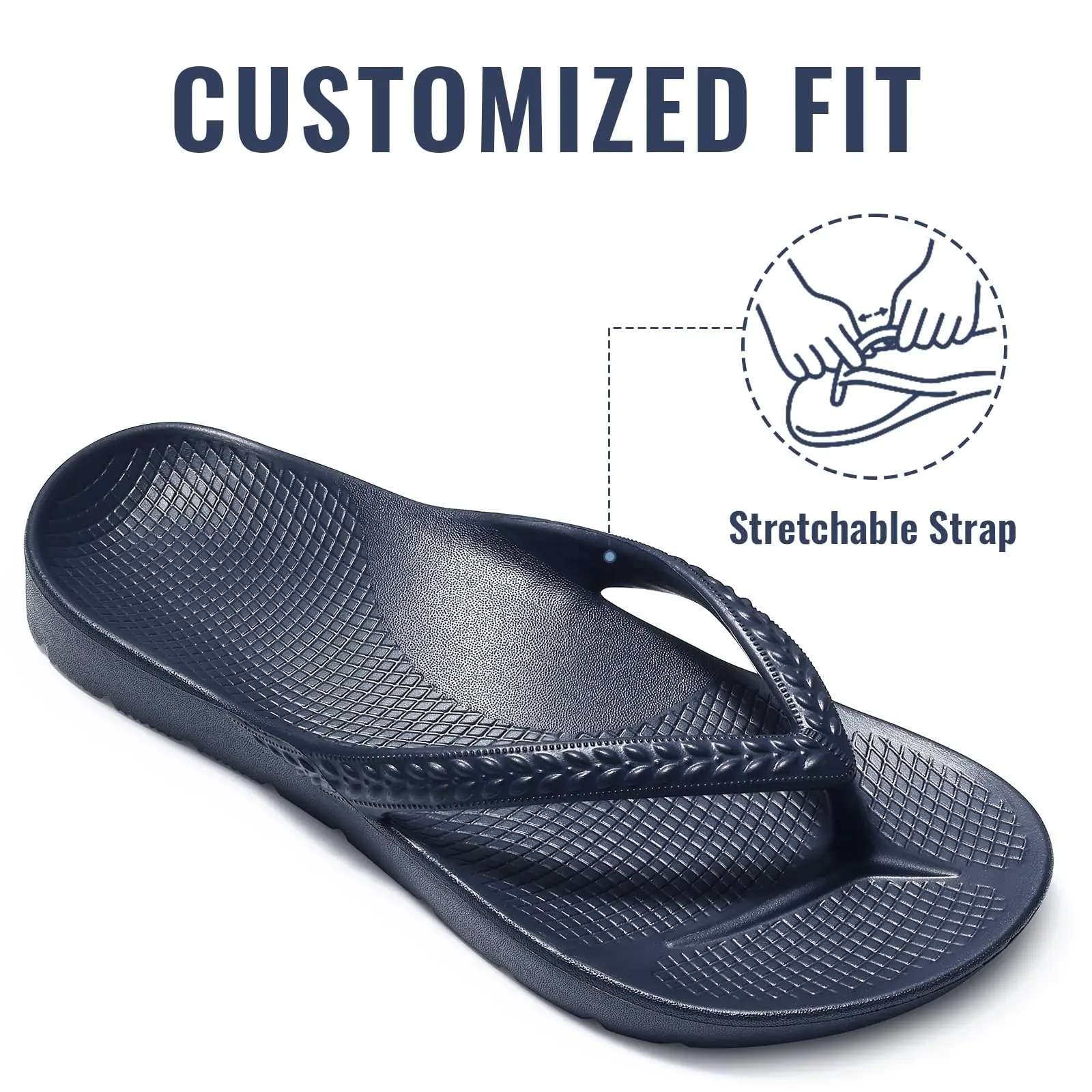 Comwarm Chanclas Ortopédicas Para Mujer, Sandalias De Playa Para Alivio De La Fascitis Plantar, Zapatillas Ligeras Para Baño Con Soporte De Arco_voghion.com