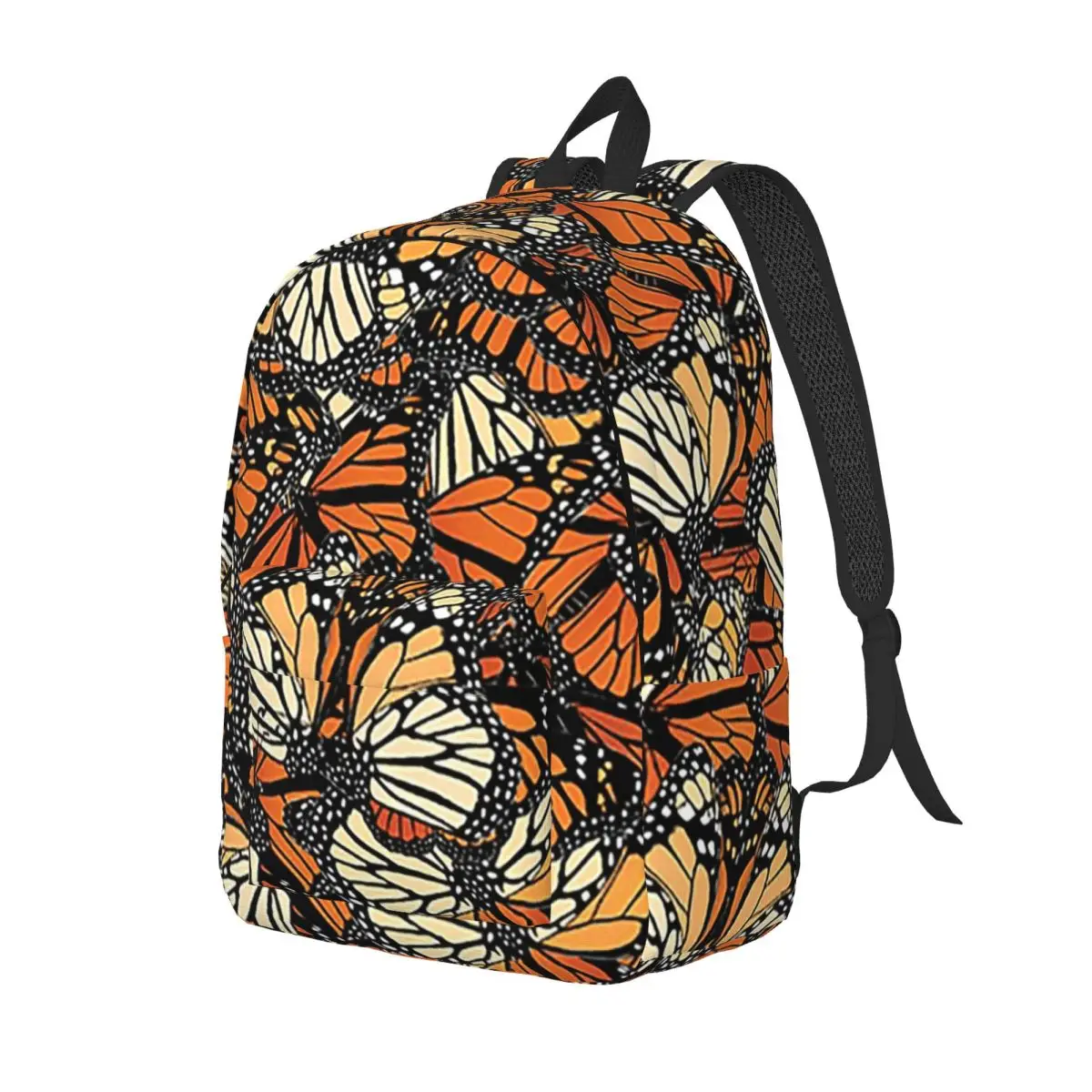 

Orange Monarch Butterfly Backpack Daypack Large Capacity Kids BookBag School Bag Shoulder Bags for Men Women