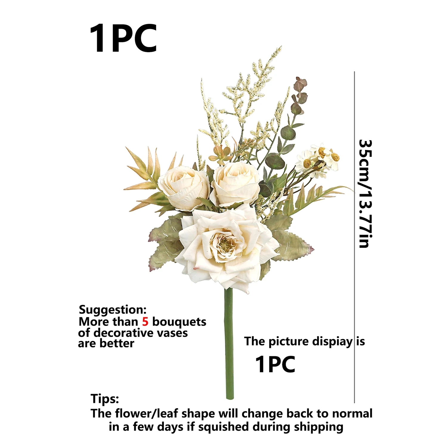 Seidenrosen Künstliche Blumen Hochzeit Heim Tisch Herbstdekoration Brautstrauß Bastelzubehör Kranz Wanddekoration Garten DIY Geschenke – Detail 7