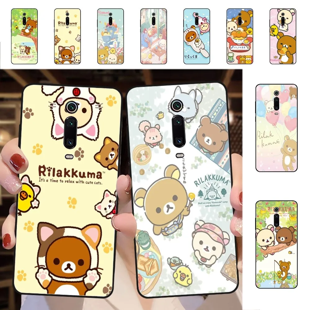 Cute Cartoon R-Rilakkuma Phone Case For Redmi 5 6 7 8 9 10 plus pro 6 7 8 9 A GO K20 K30 K40 pro plus F3 Fundas