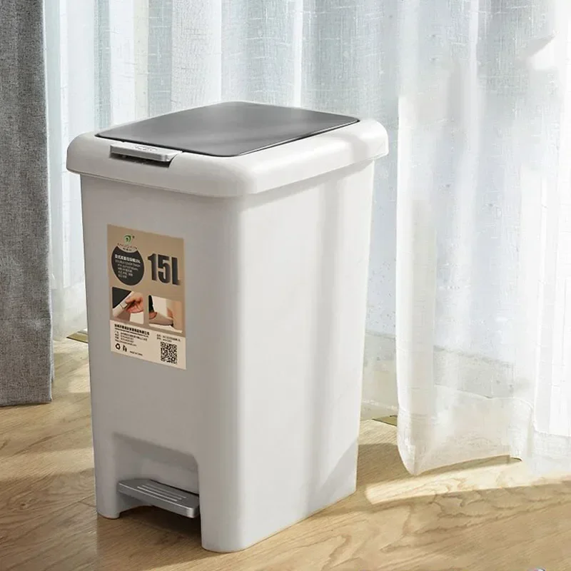 Pedal Kitchen Waste Bins Luxury Large Touch Transfer Trash Bin Toilet Trash Can Recycling Bathroom Wastebasket Accessories