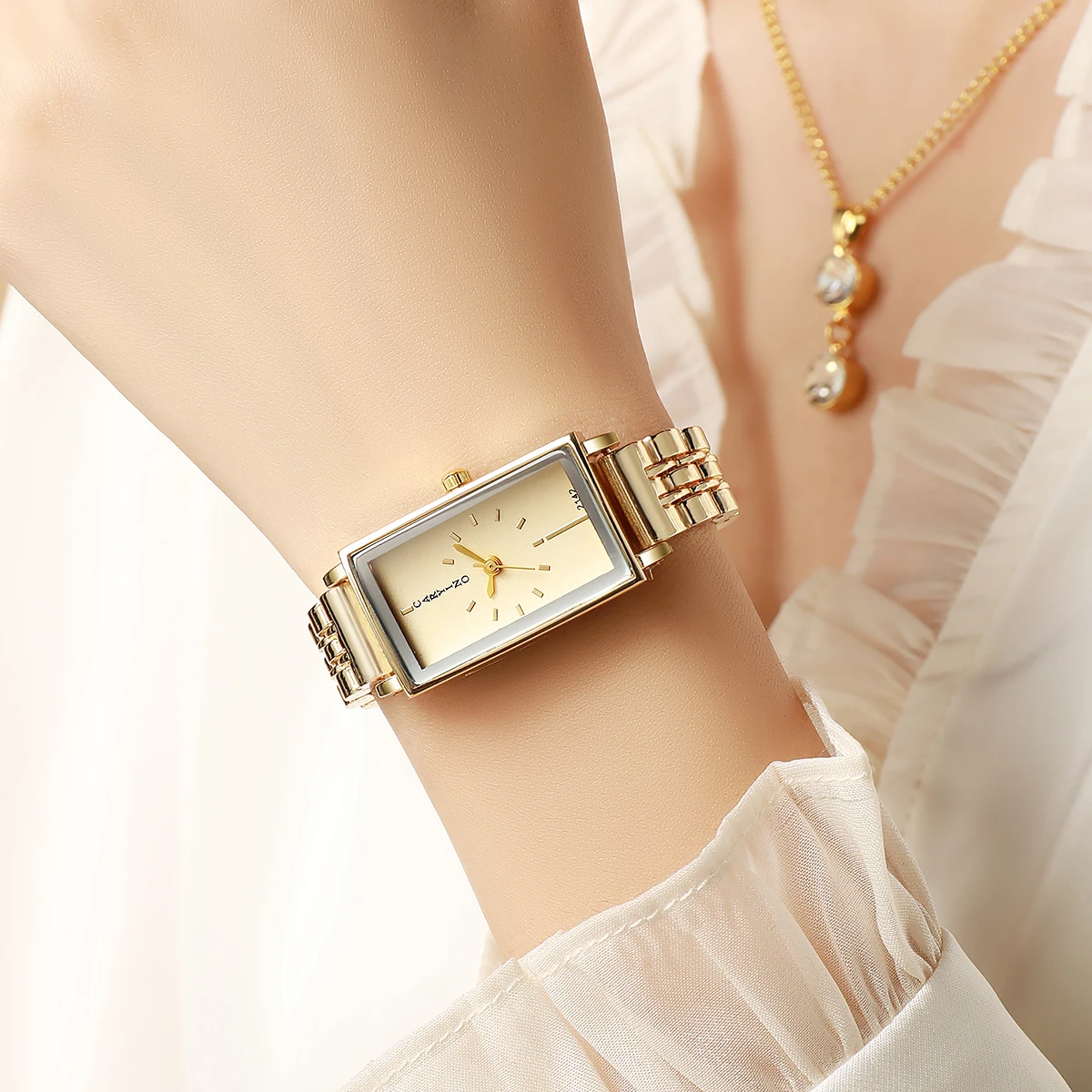 

Sleek Silver Bangle Watch for Women - Oval Roman Numeral Dial Open Cuff Bracelet, Minimalist Quartz Wristwatch