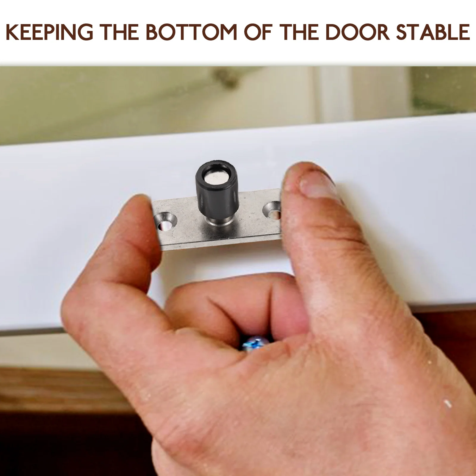 

2pcs Sliding Stainless Steel Barn Bottom Guide Double Bearings For Stable Alignment Barn Door Floor Guides Sliding Door Bottom