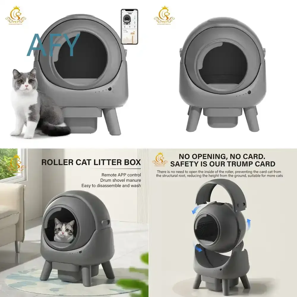 EUR PET Large Space Smart Splash-proof Fully Automatic Robot Self-cleaning Cat Litter Box for App Remote Control for Smart