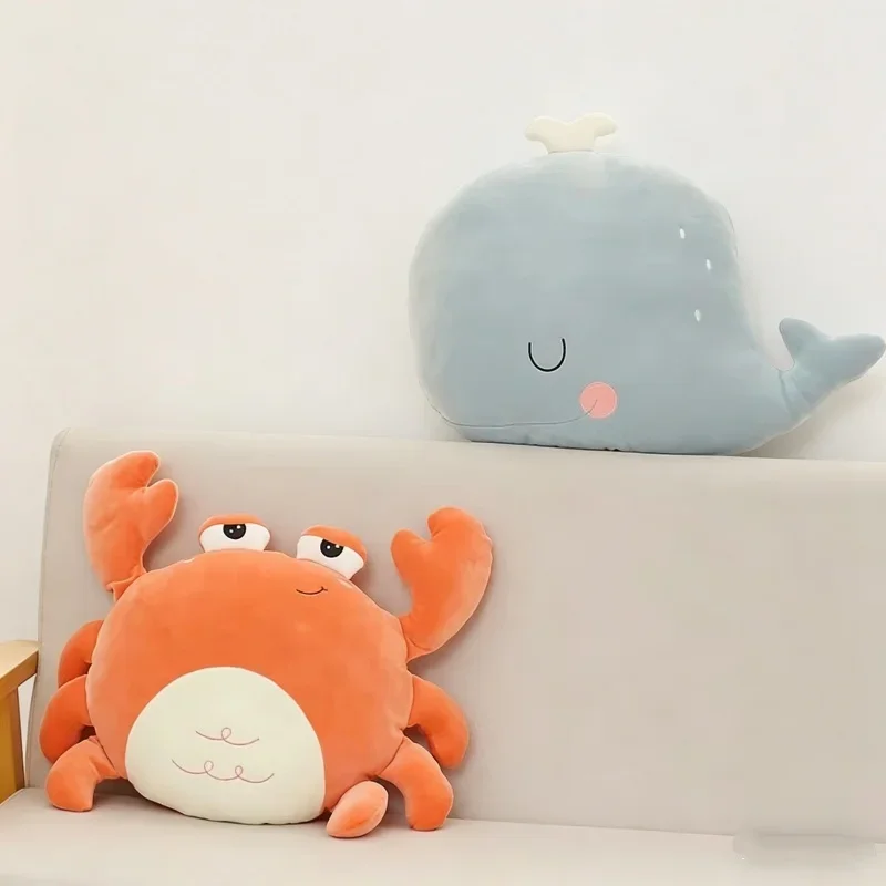 

Plush Crab Goose Lion Whale Cartoon Doll Cushion Office Sofa Bed Sleeper Pillow Home Decor Birthday Gift For Children Friends