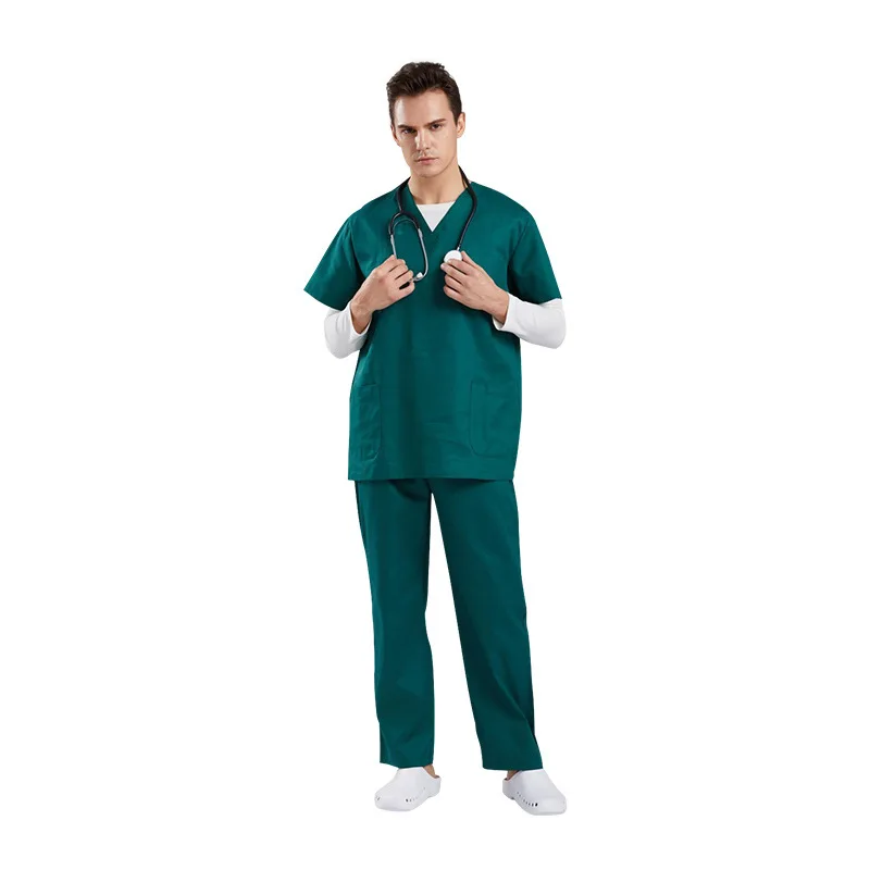 

Doctor Nurse Medical Uniforms Shirt Scrubs Women Jogger Set Hospital Accessories Operating Room Surgical Gowns Mens Workwear New