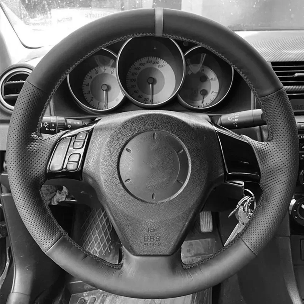 

Car Steering Wheel Cover Braid Customized PU Leather For Old Mazda 3 Axela Mazda5 Mazda6 Atenza 2004-2008 MPV Pentium B70
